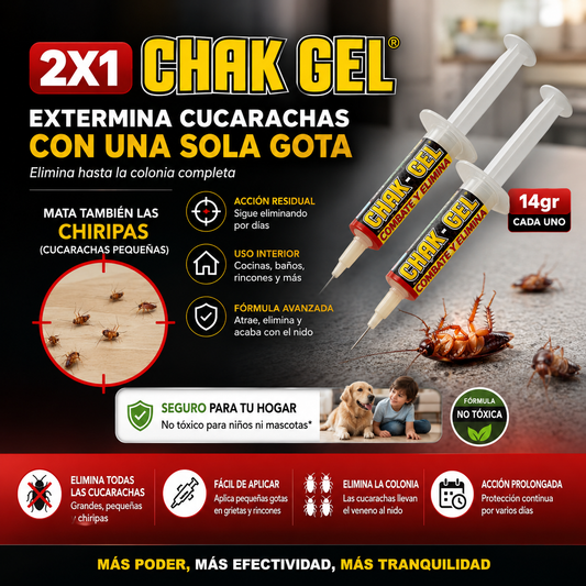 Promo 2X1 CHAKGEL - Extermina las cucarachas