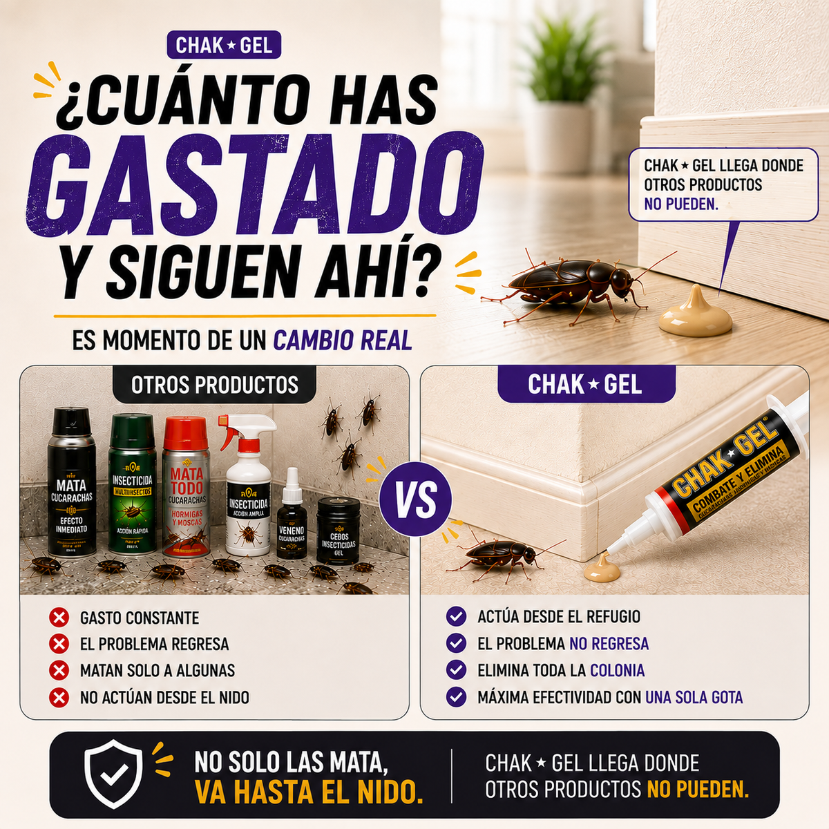 Paga 1 y Lleva 2 Venenos para cucarachas