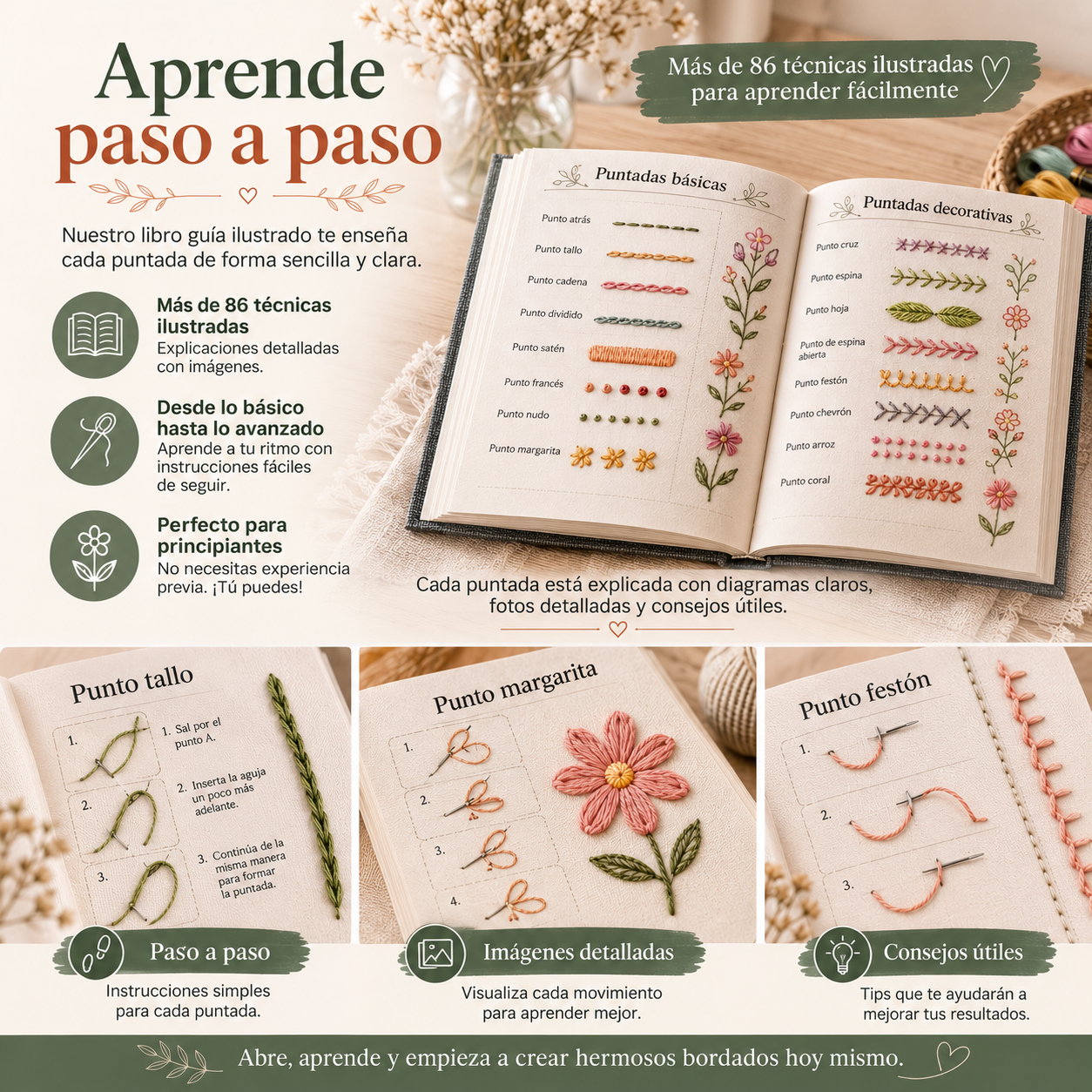 Libro + Kit de Bordado