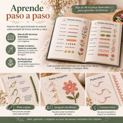 Libro + Kit de Bordado
